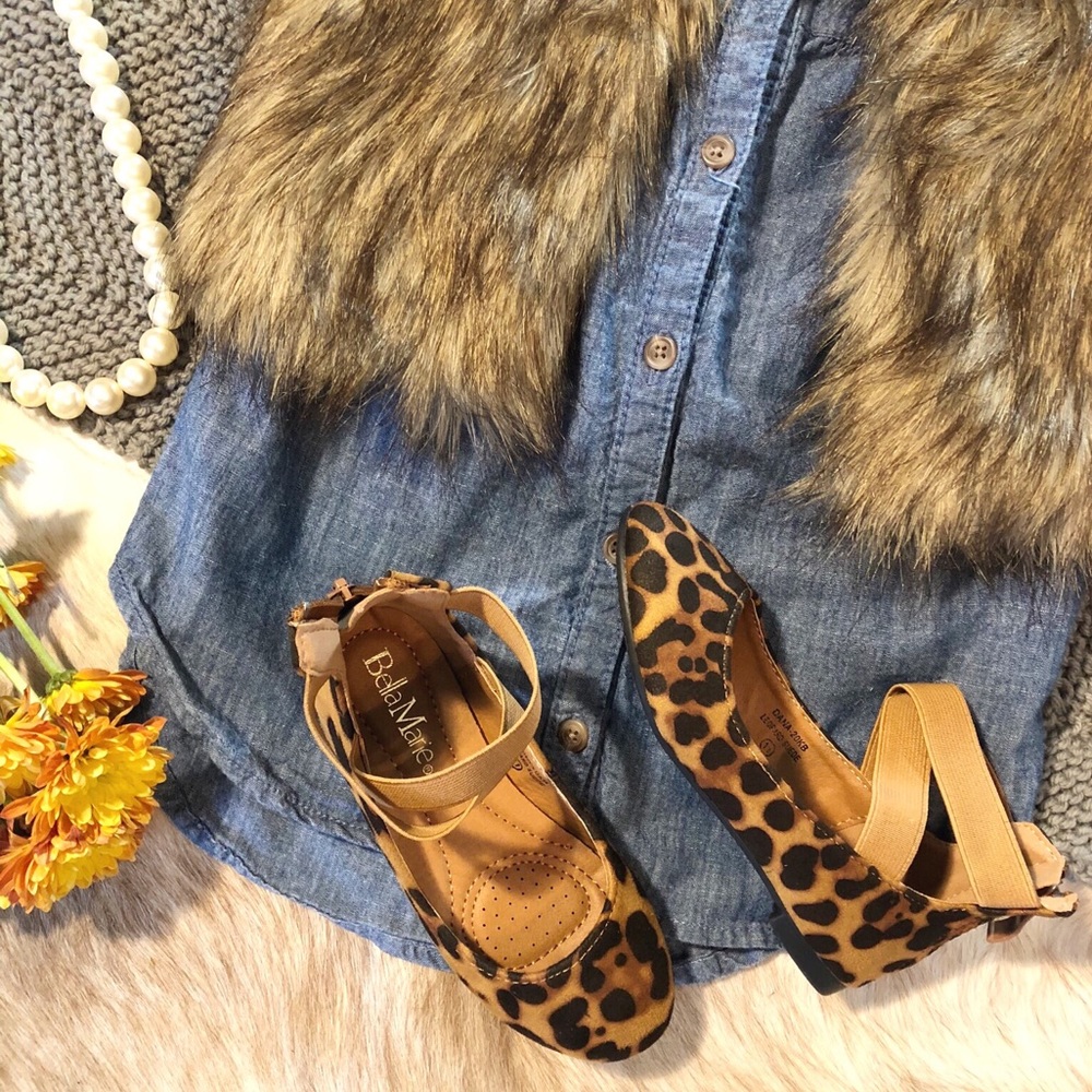 Girls Leopard Print Flats